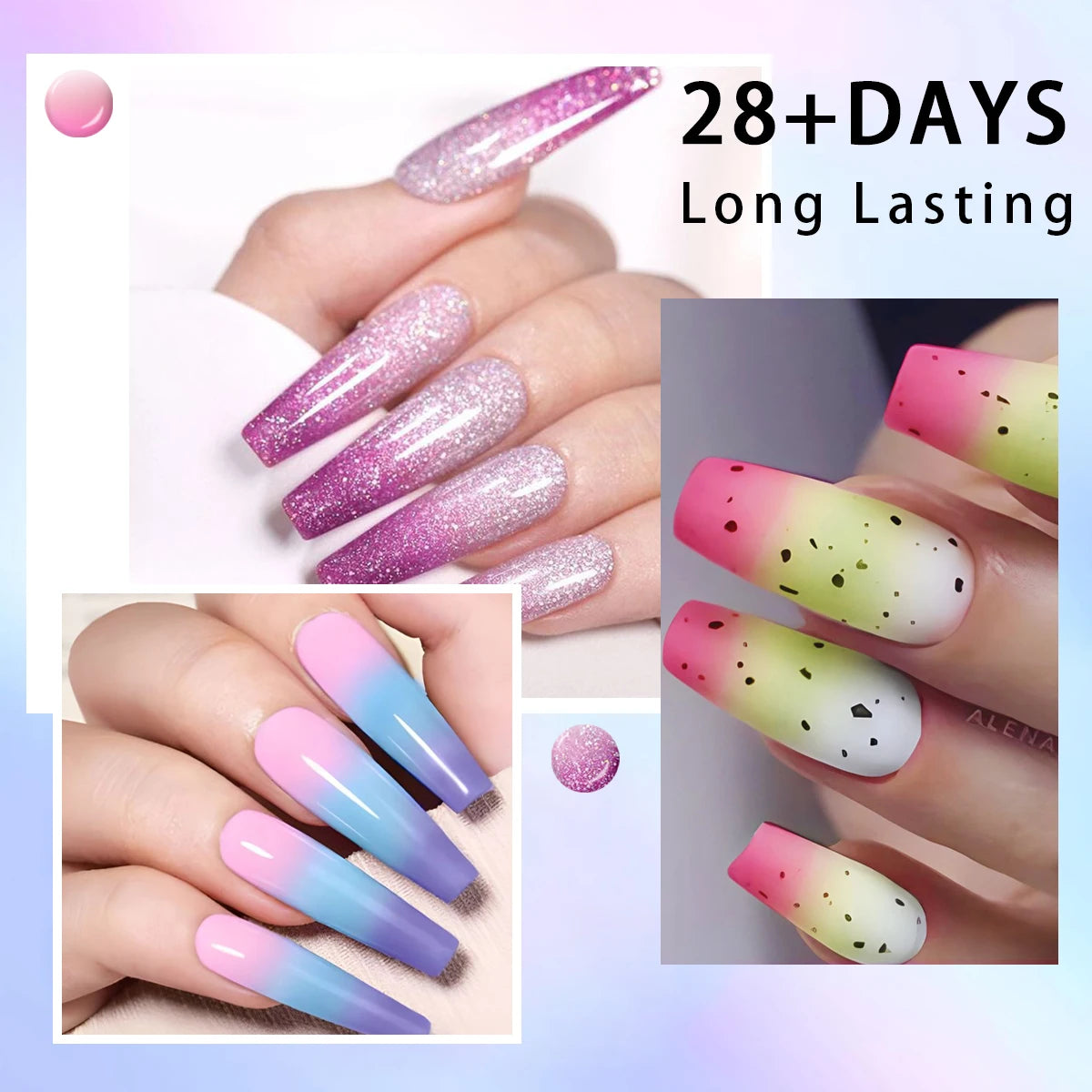 Thermal Gel Nail Polish Set Temperature Responsive UV LED Kit