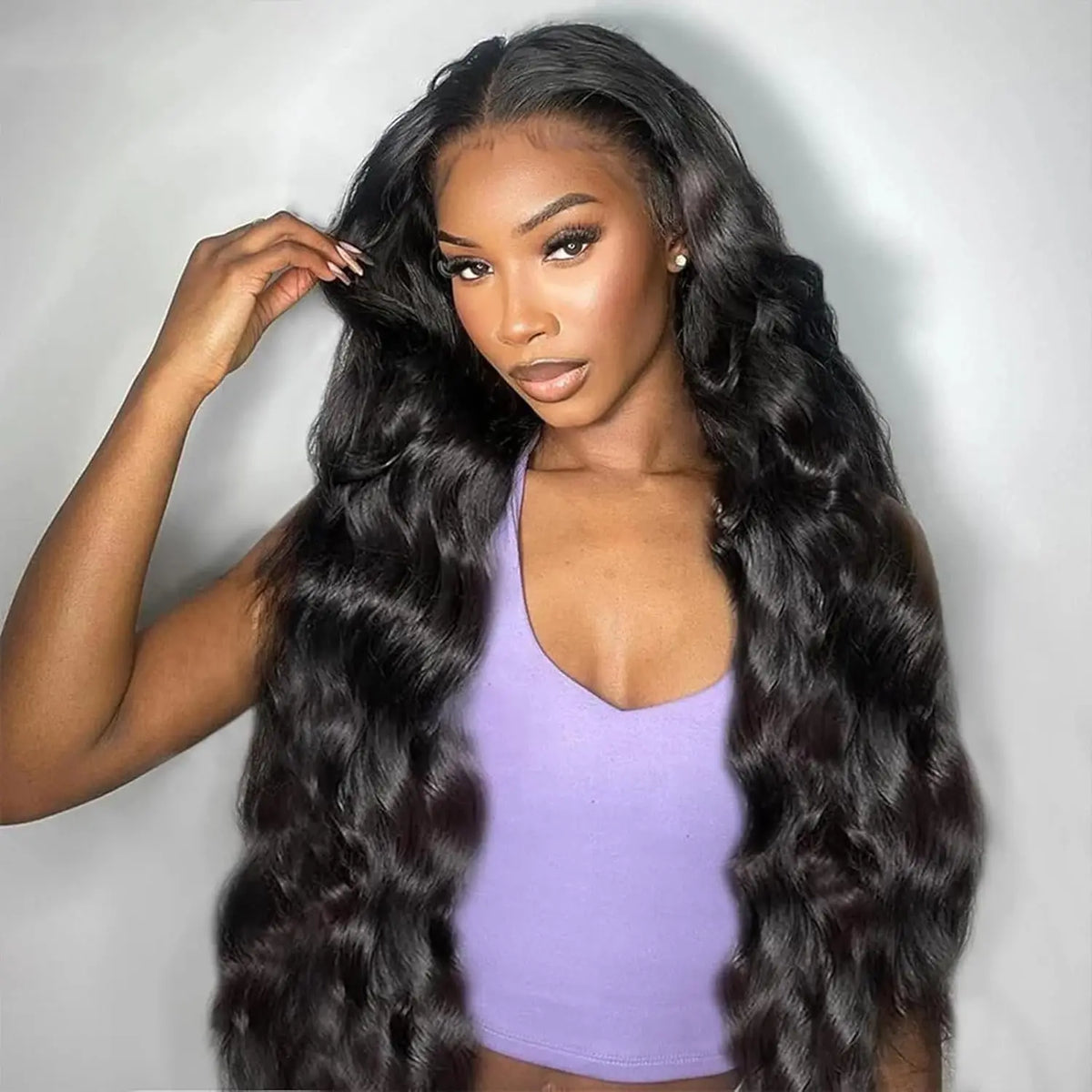 250 Density 40 Inches Loose Body Wave Human Hair Wigs 13x4 13x6 Transparent Lace Front Human Hair Wig Brazilian Lace Human Hair