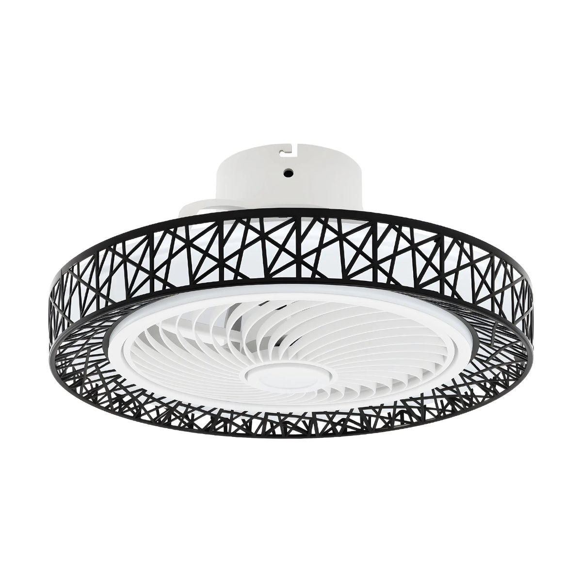 Contemporary Ceiling Fan With Integrated Light And Remote Control