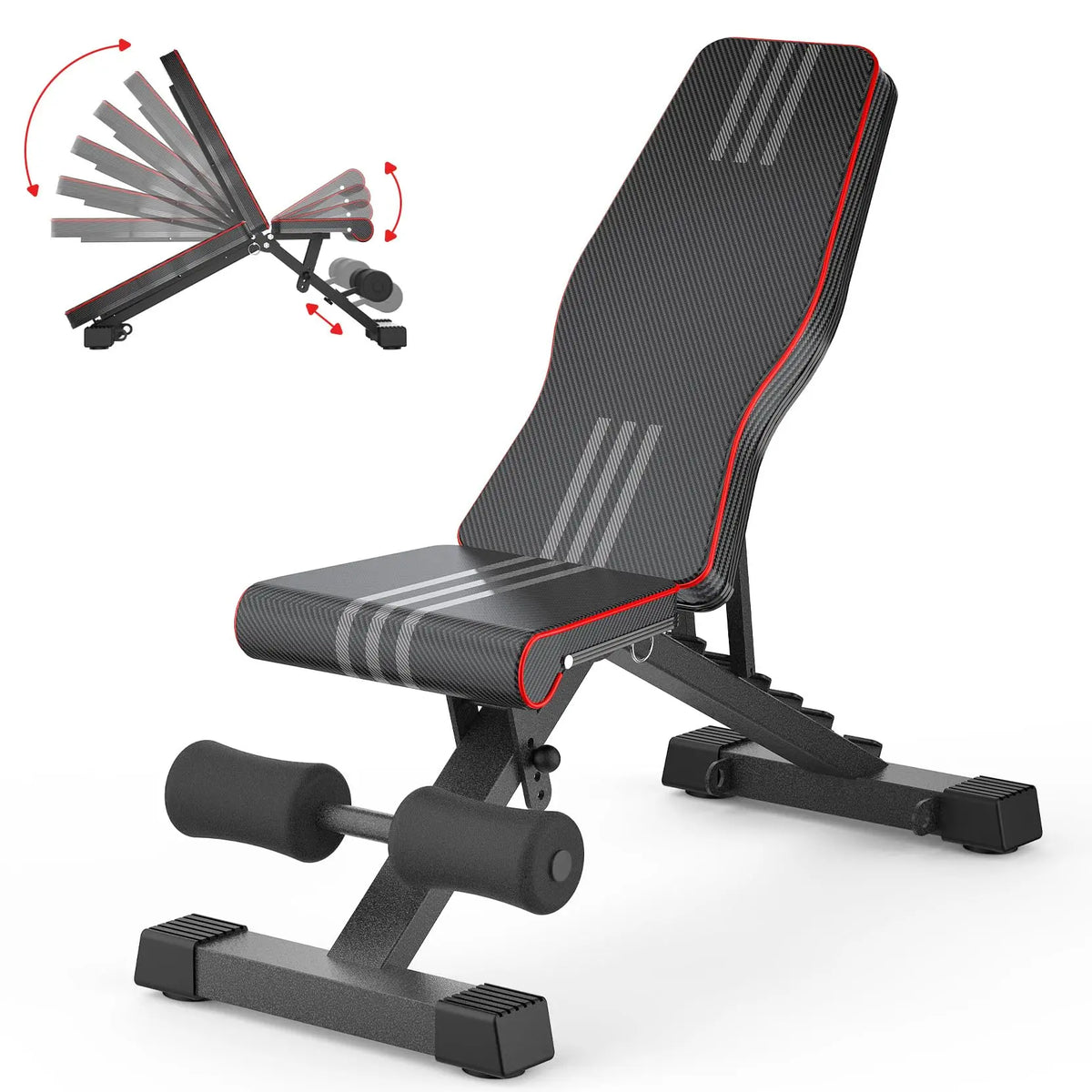 Adjustable Foldable Weight Bench 660LBS Home Gym Workout Bench Lifting Sit-up Exercise for Bench Press