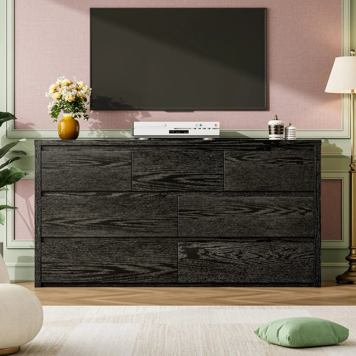 GAOMON Modern 7 Drawer Wooden Dresser With Spacious Storage