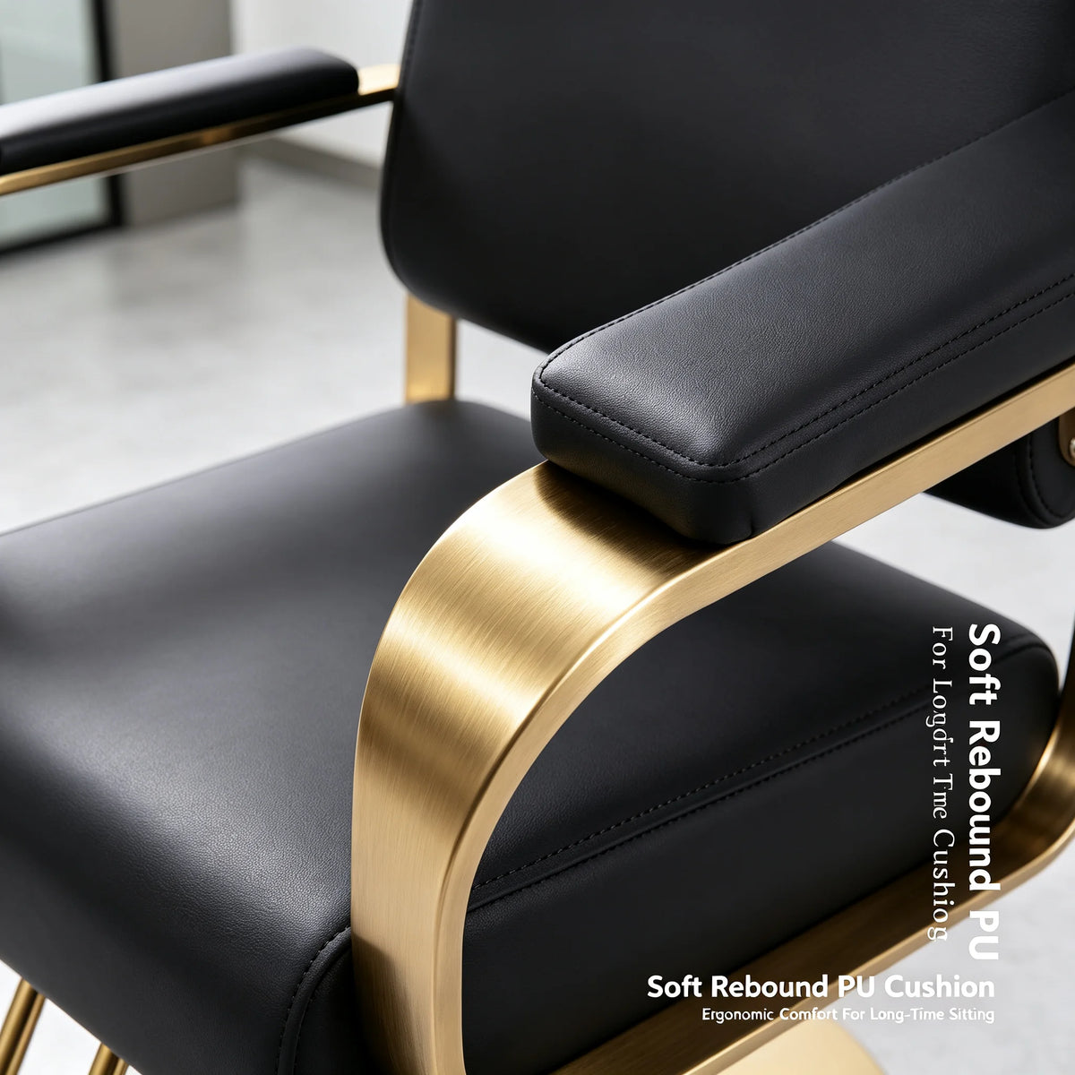 Hydraulic Rotating Salon Chair for Barbers and Stylists with Pump