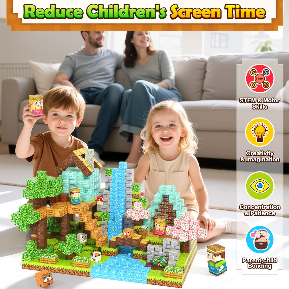 Gooidea Magnetic Building Blocks STEM Construction Toy for Kids