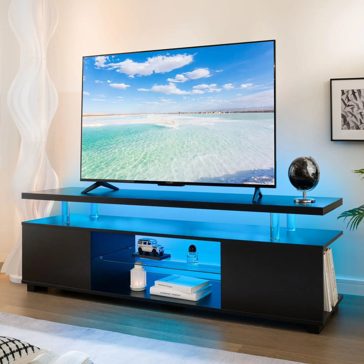 Cubehom TV Entertainment Center with Storage and Modern Design