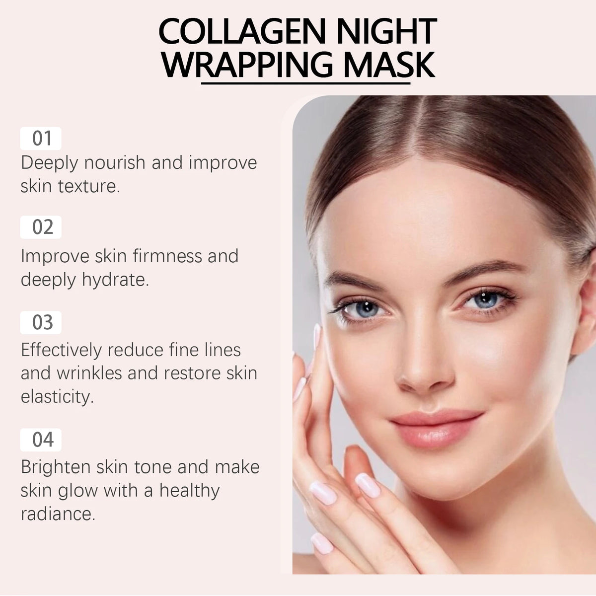 Collagen Peel Off Face Mask Niacinamide Ceramide For Firming Skin