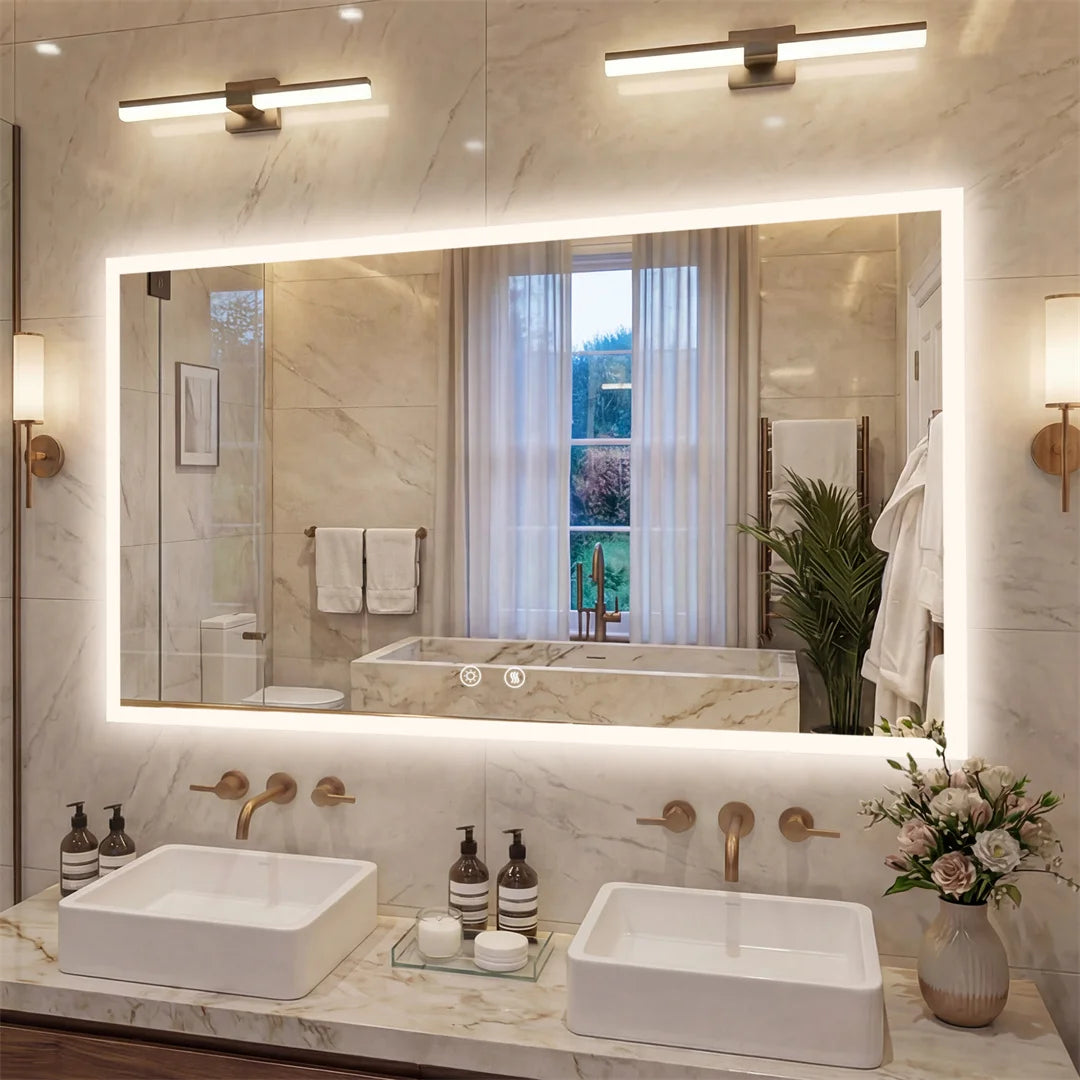 LUVODI LED Vanity Mirror With Defog And 3 Temperature Settings