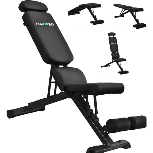 Adjustable Foldable Portable Weight Bench for Home Gym 700-800LBS Flat Incline Decline Workout Bench Full Body Exercise Easy As