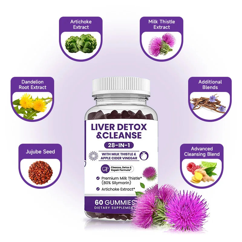 Liver Cleanse Detox Gummies For Digestion And Immunity