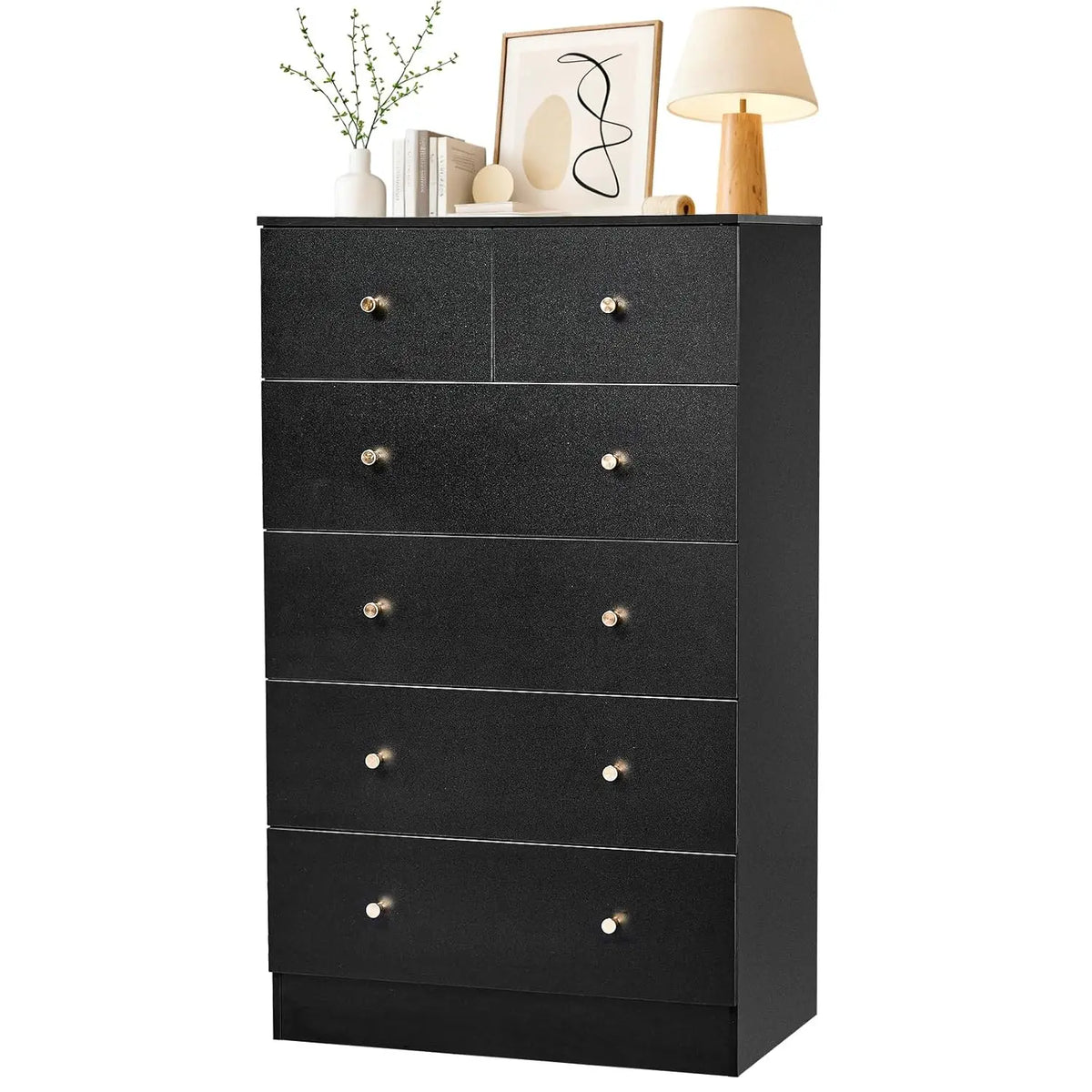 Modern Wood Dresser With AntiTipping Design And Handles