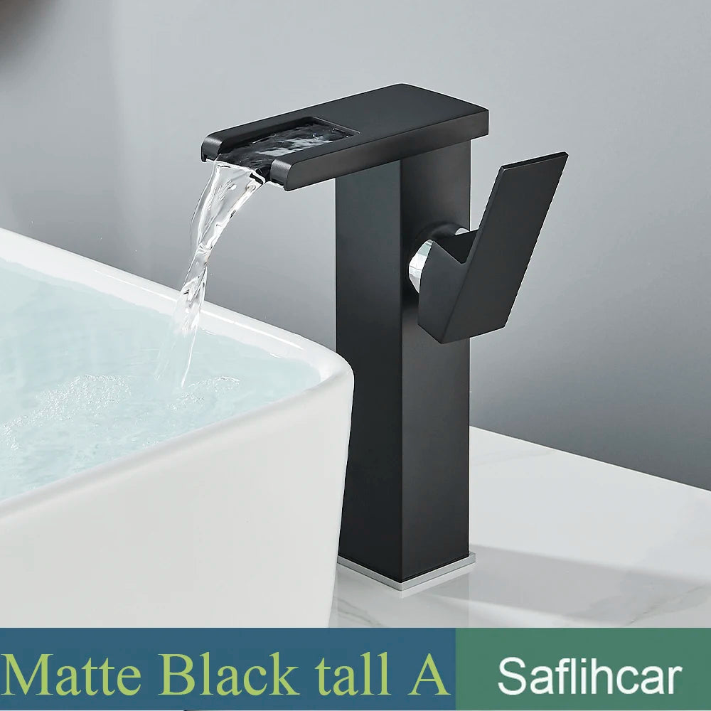 SAFLIHCAR LED Single Handle Hot And Cold Basin Faucet