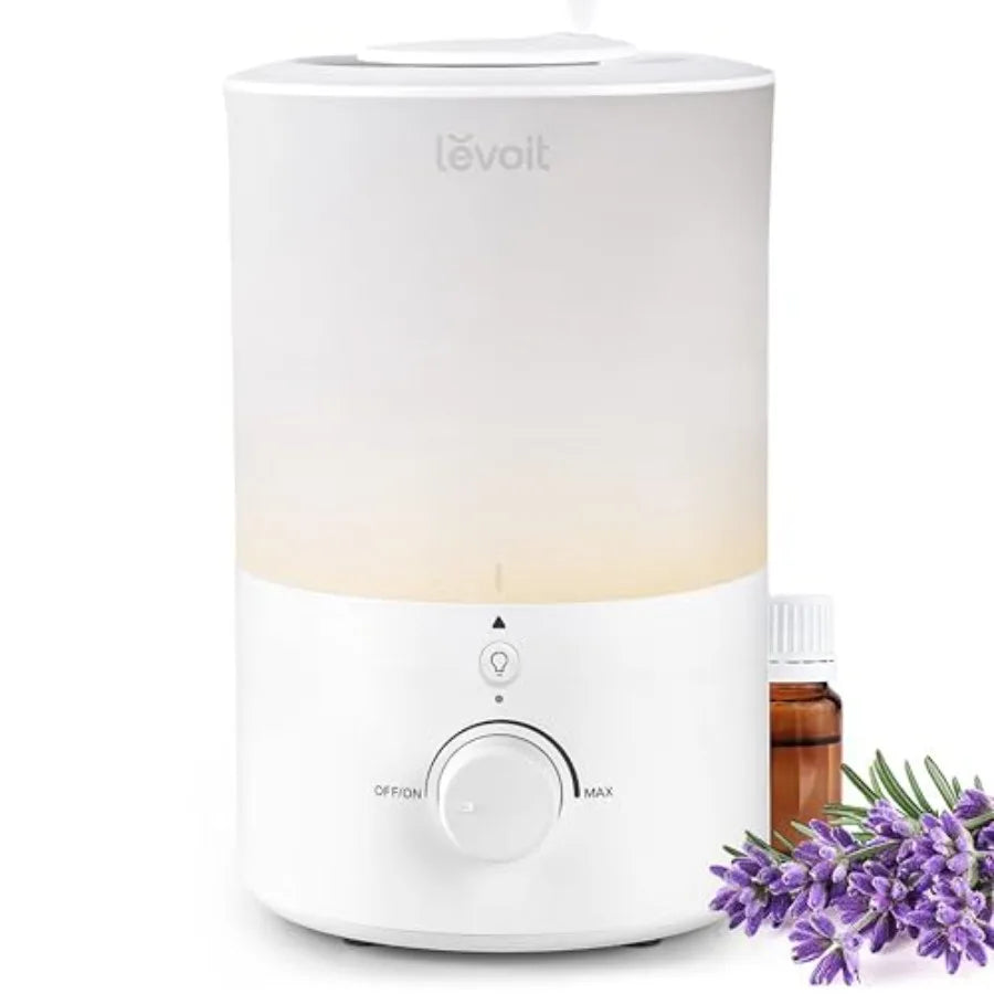 Humidifiers for Bedroom with Night Light 3L Water Tank Cool Mist Top Fill Essential Oil Diffuser for Baby Nursery and Plants, 3