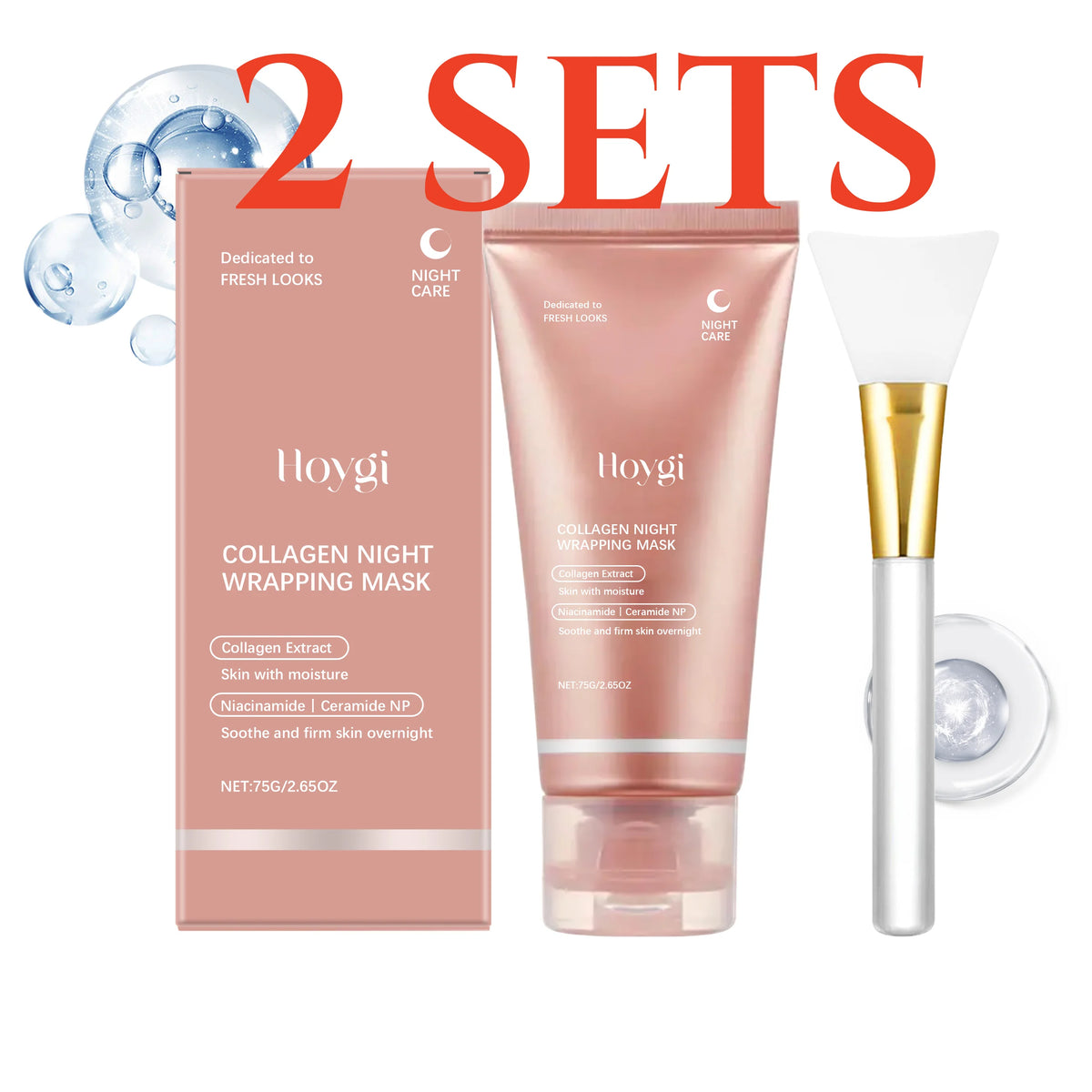 Collagen Encapsulated Peel Off Mask, Night Wrapping Film & Power Lift & Elastic Collagen, Banish Midnight Dullness with Niacinamide, Ceramide NP Strengthens Barriers, Full Painless Peel to Unlock Glass Skin, Soothing + Firmin