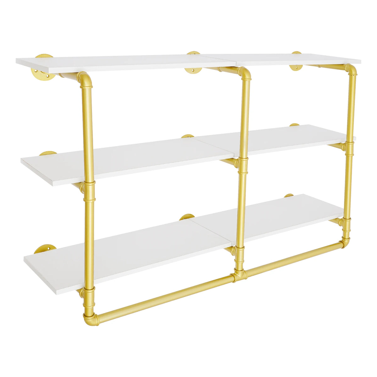 Bymaocar Three Tier Wall Mount Clothes Rack With 100 Lb Load Capacity