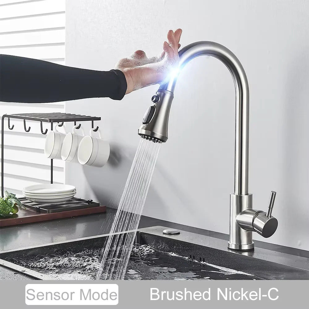 Fmhjfisd Touch Control Pull Out Hot And Cold Kitchen Faucet