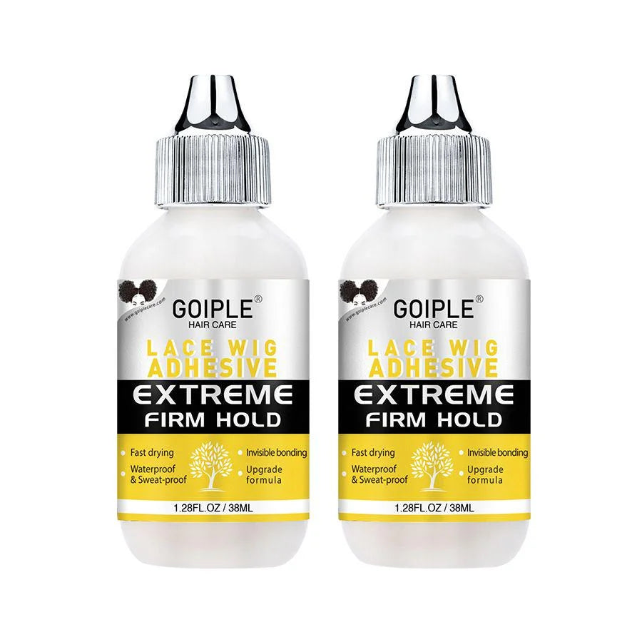 GOIPLE Extreme Firm Hold Lace Wig Glue Waterproof & Sweatproof Invisible Bonding Adhesive For Lace Wigs