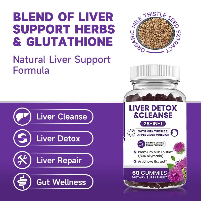 Liver Cleanse Detox Gummies For Digestion And Immunity