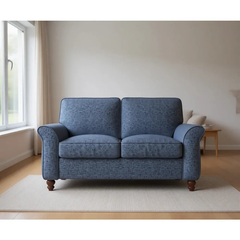 57" Comfortable Loveseat Sofa for Living Room, Apartment, Office, Blue