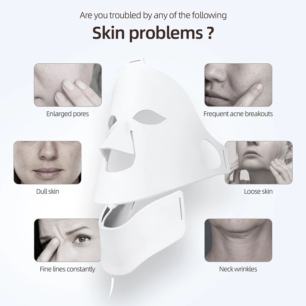 Foreverlily LED Mask for Face and Neck Light Therapy
