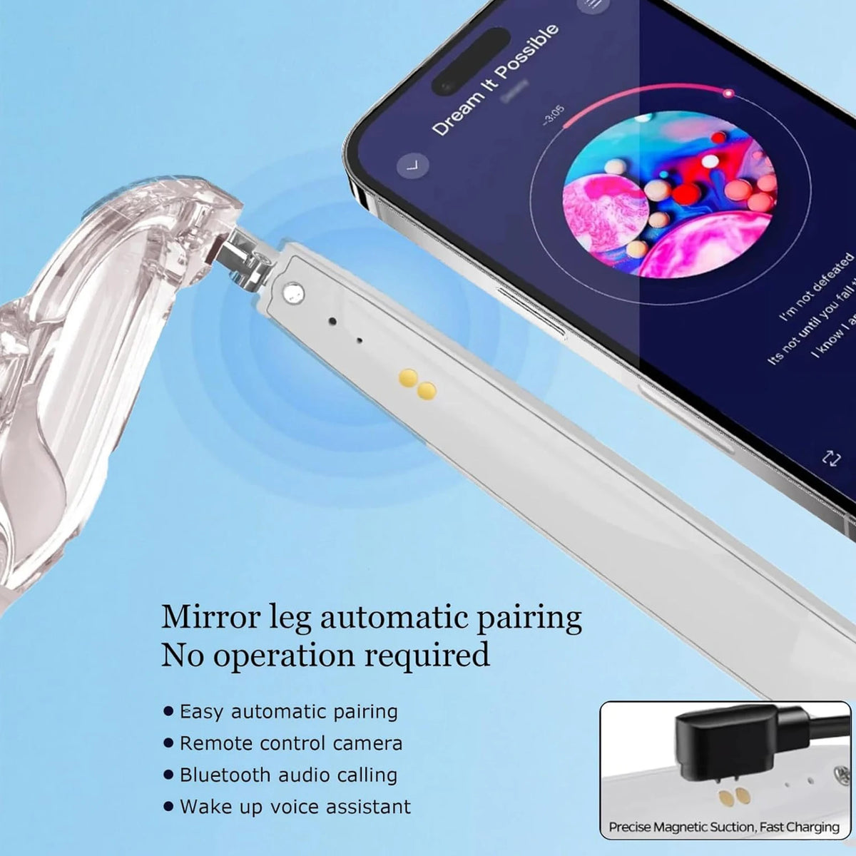 Fecoul Smart Audio Glasses With Real Time Translation Photochromic Lenses