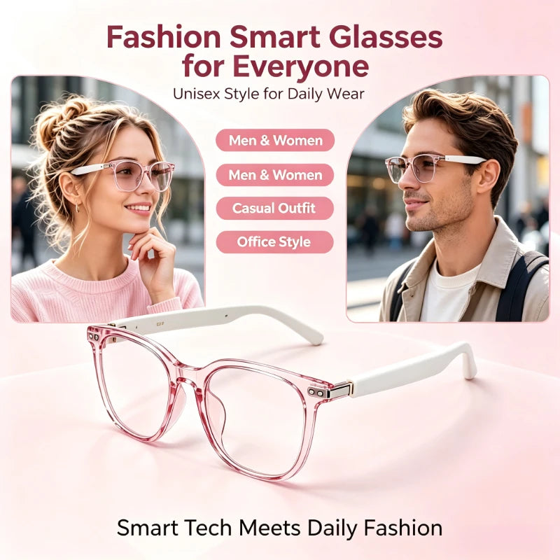 Smart AI Translator Glasses With Bluetooth Audio And Camera