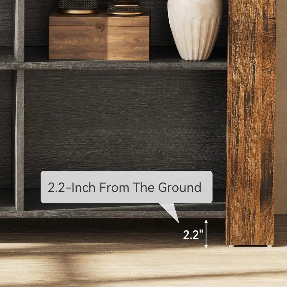 Modern TV Stand with Storage Shelves and Media Console for Living Room