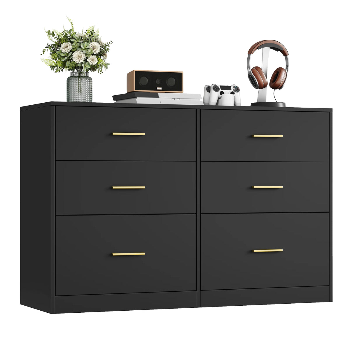 VASAGLE Custos Collection - Dresser for Bedroom, Chest of Drawers for Closet, Modern Style, TV Stand for Living Room, 6 Drawers,