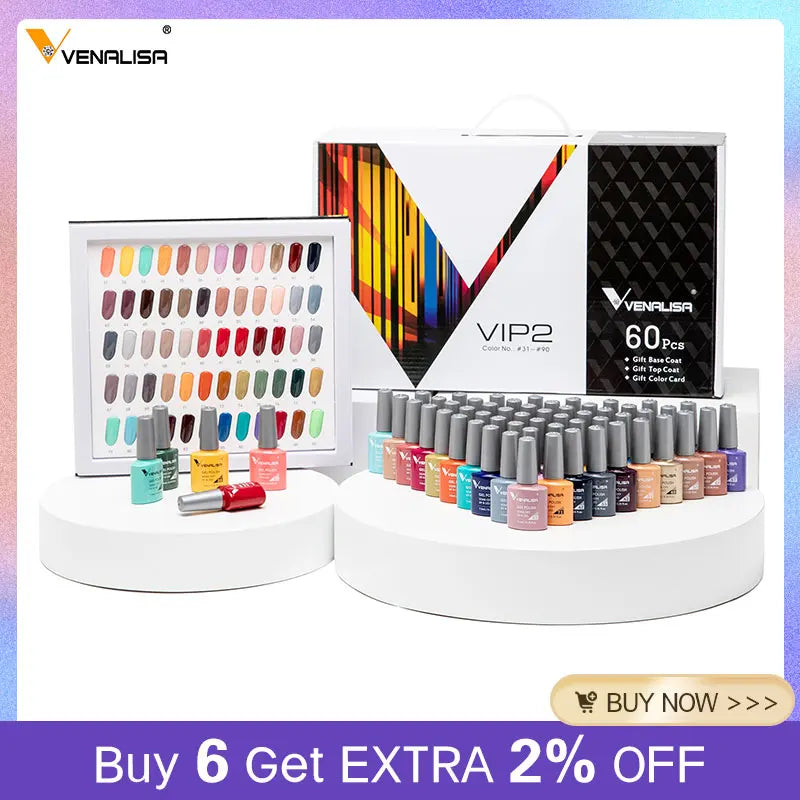 VENALISA VIP Gel Nail Polish Kit 60 Color Set Premium