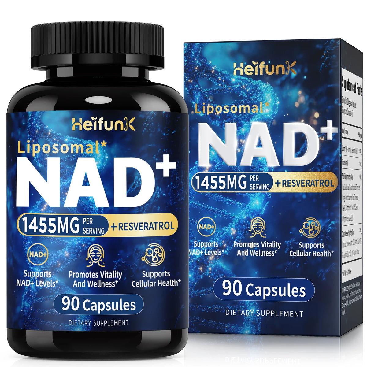 NAD Plus Boost With Resveratrol For Cellular Vitality And Energy