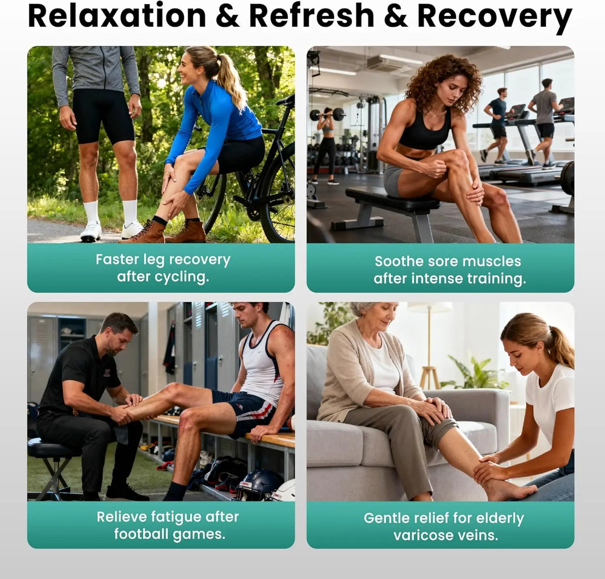 Leg Massager With Heat And Air Compression For Circulation Relief