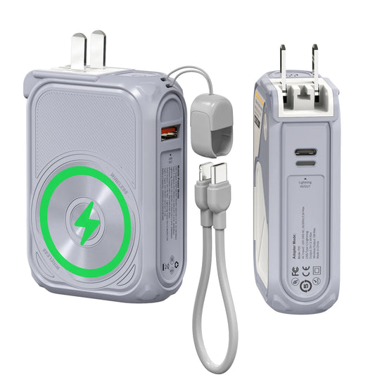 PRUNUS 22.5W Magnetic Wireless Power Bank 10000mAh USB Type C