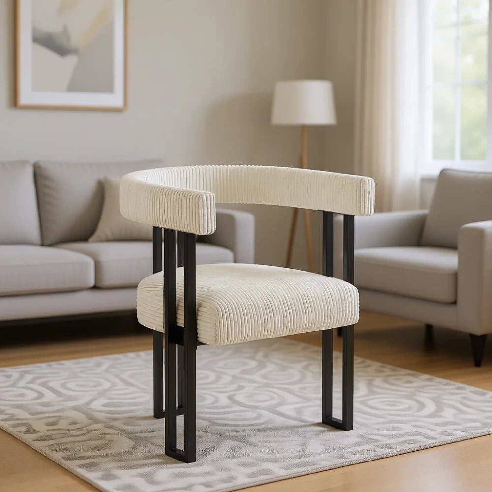 Mid Century Modern Upholstered Dining Chairs Set Of 4 Metal