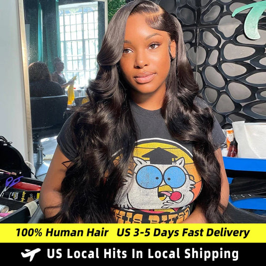 250% Real Density Body Wave 13x6 HD Transparent Lace Front Human Hair Wig 13x4 Lace Frontal Wigs 30 Inch 360 PrePlucked Lace Wig