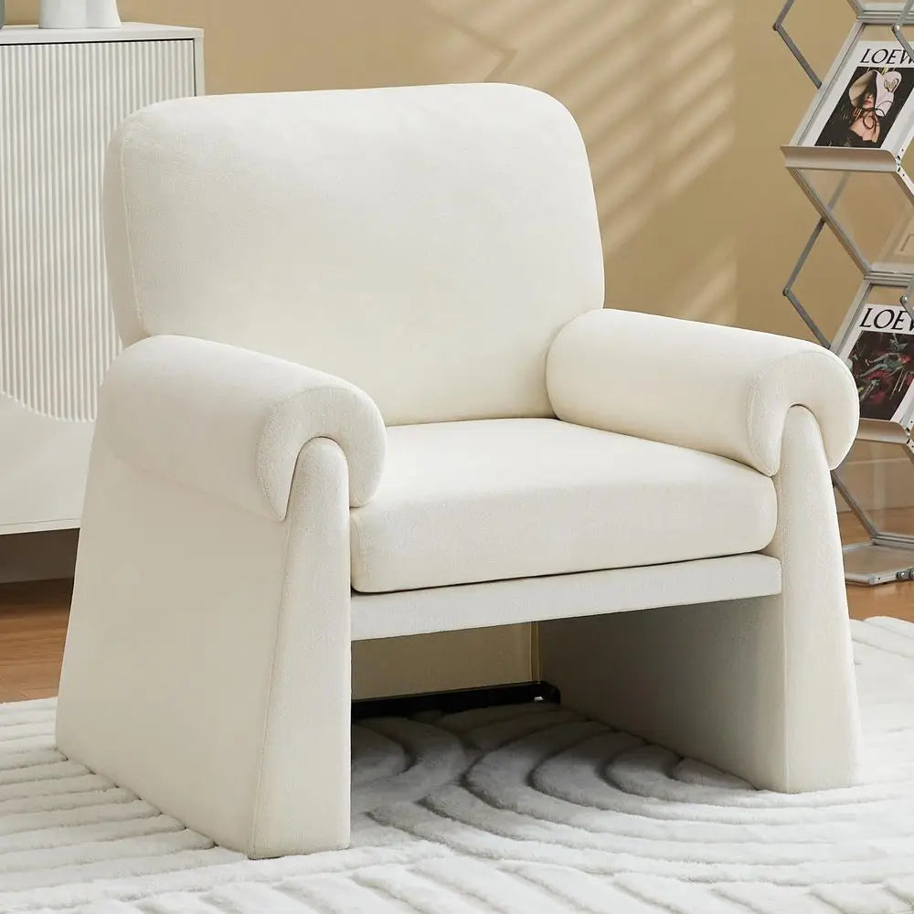 Accent Chair, Comfy Living Room Chairs, Single Sofa Chair with Thick Cushion and Armrests, Upholstered Arm Chair for Living Roo