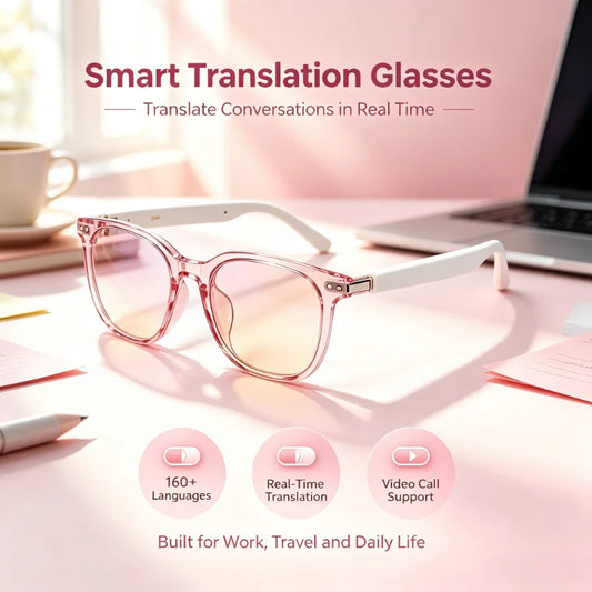 Smart AI Translator Glasses With Bluetooth Audio And Camera