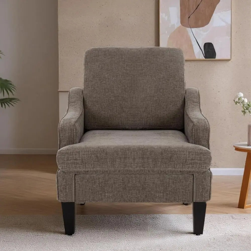 Accent Chair or Living Room,-Century Arm Chair Chenille abric Living Room Chairs,Upholstered Reading Chair or Bedroom,Single Soa
