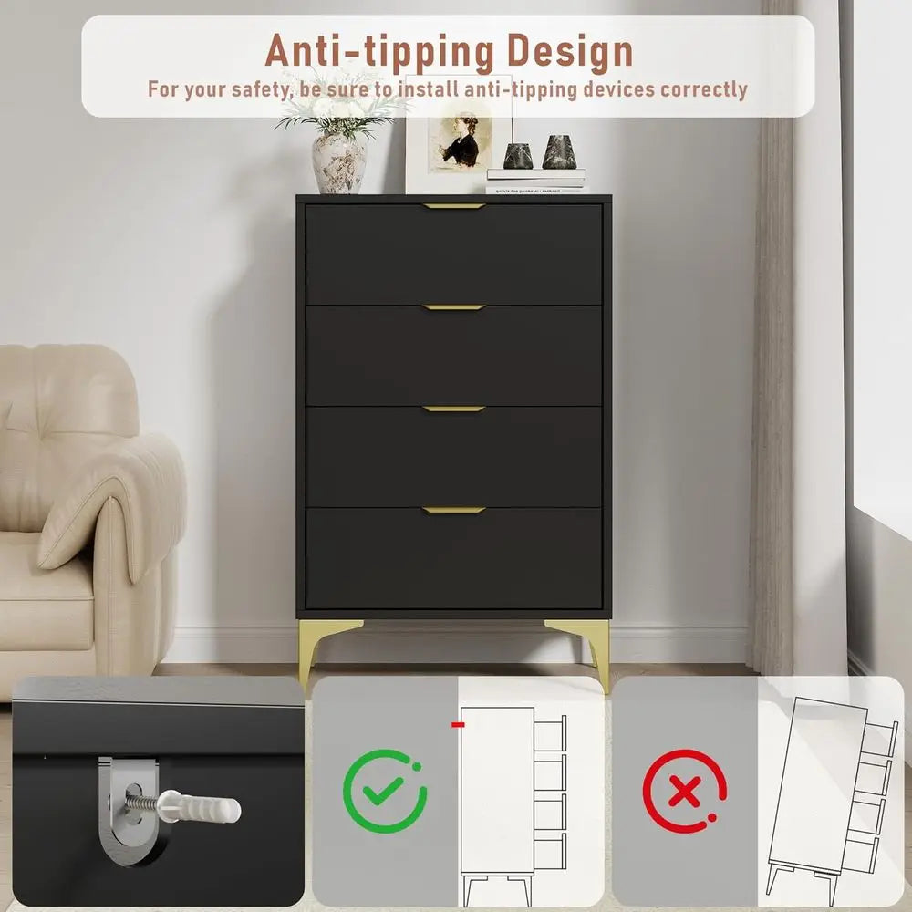 Drer or Bedroom with 4 Ders, Wood Chest o Ders, Drer Storage Cabinet, 4 Der Drers or Bedroom, Living Room, Entryway, Cloakroom (