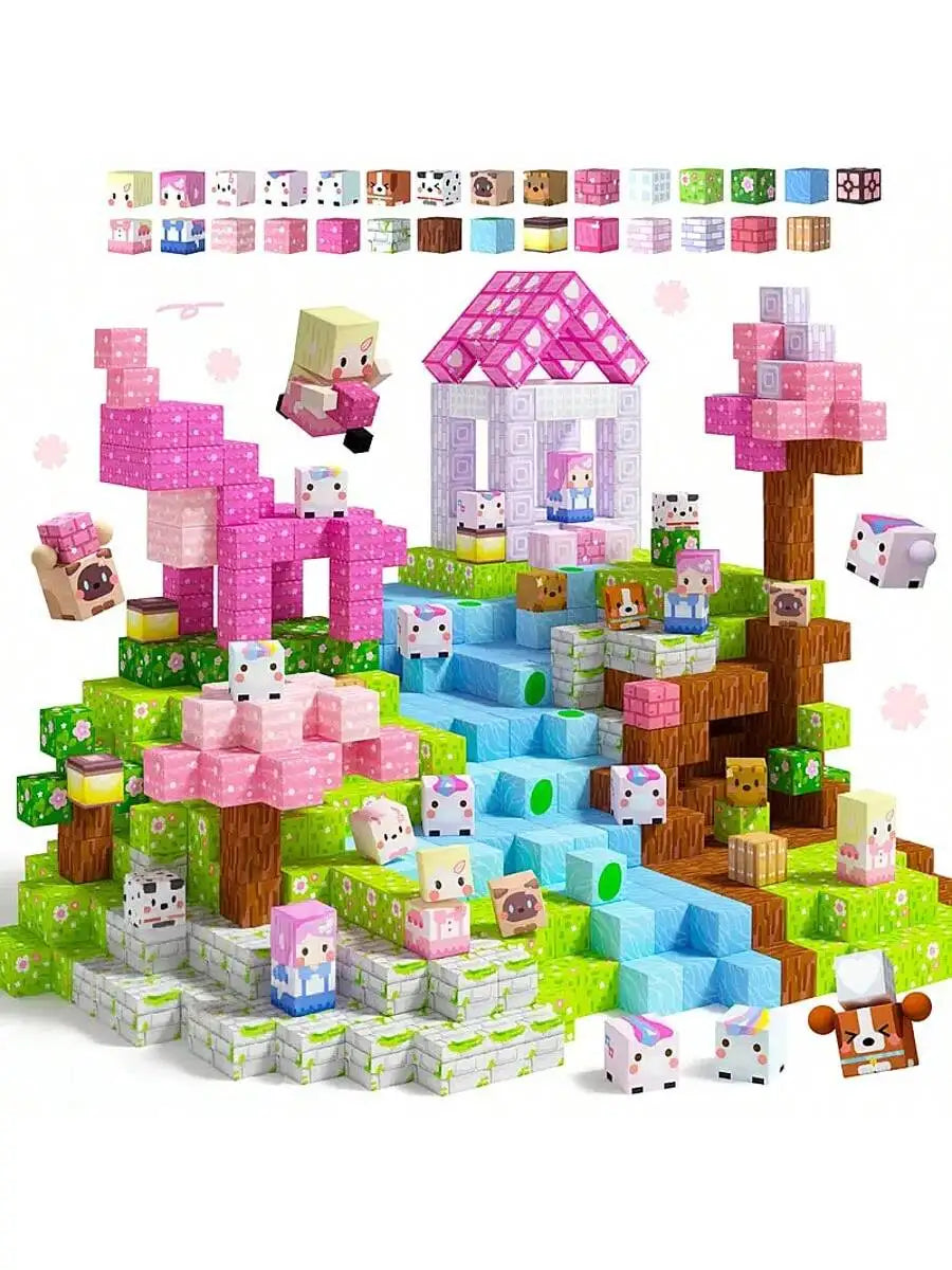 Magnetic Building Tiles Princess Castle Set STEM Educational Toys