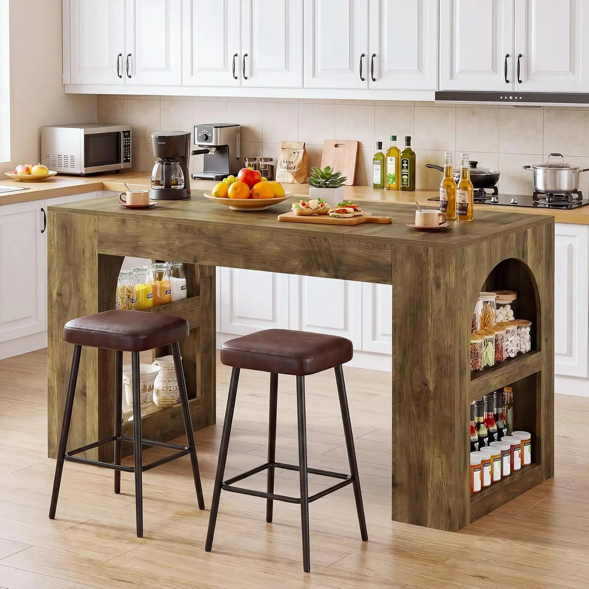 Kitchen Island With Storage Farmhouse Table For Living Rooms