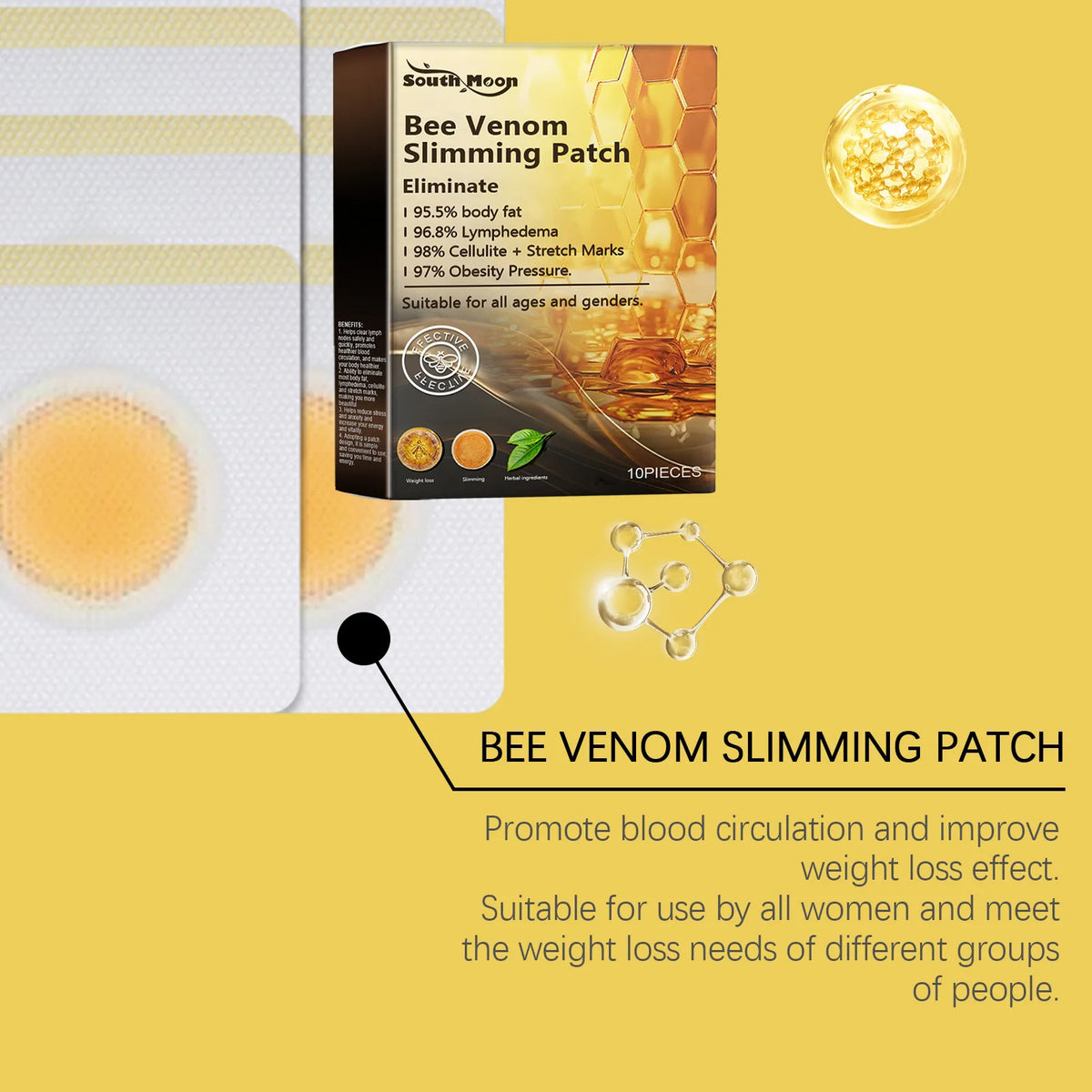 South Moon Bee Venom Body Shaping and Skin Firming Patches