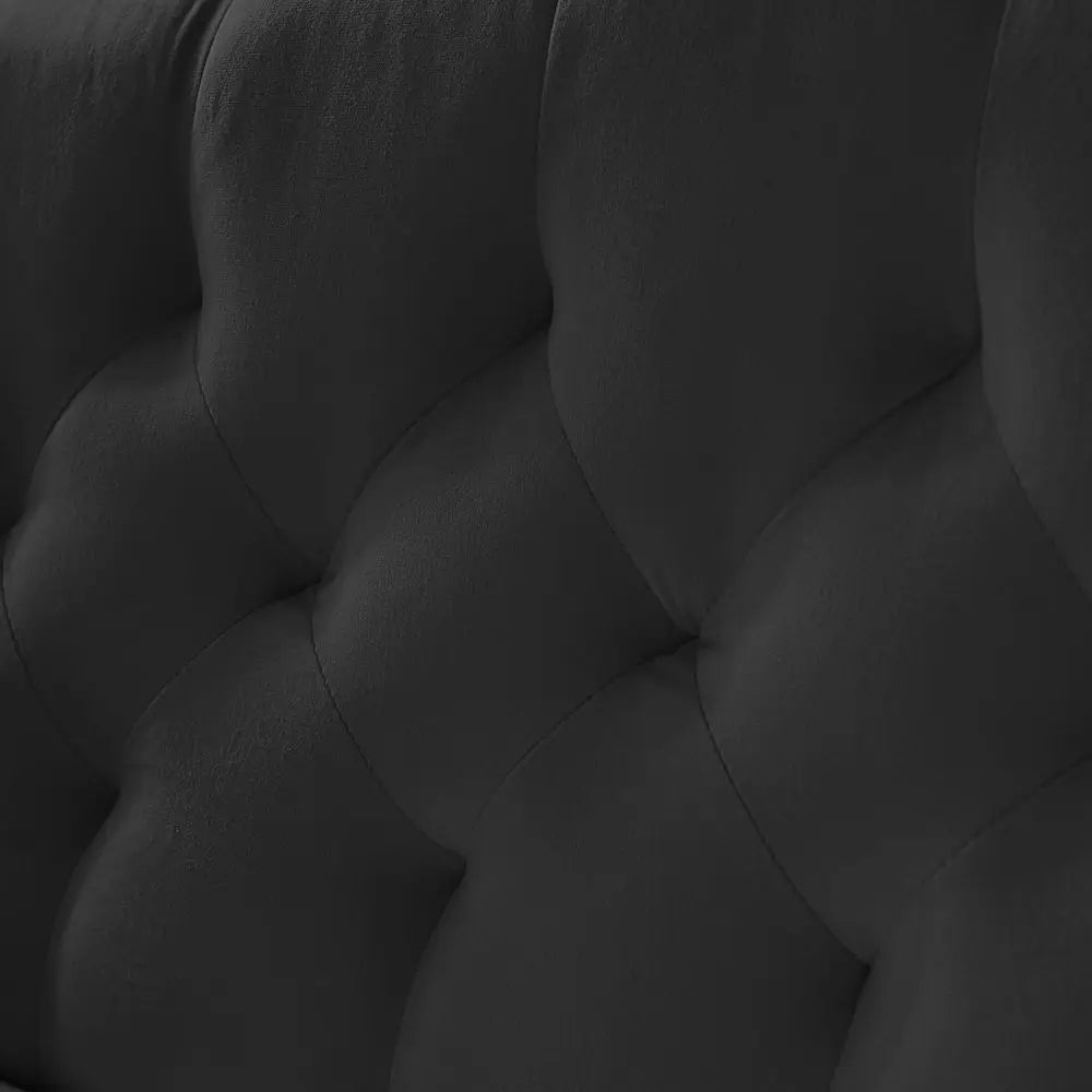 55-Inch ern Velvet Loveseat Soa with Gold Metal Legs & Side kets, Tuted Backrest, Perect or Living Room, Bedroom, or Oice (Black