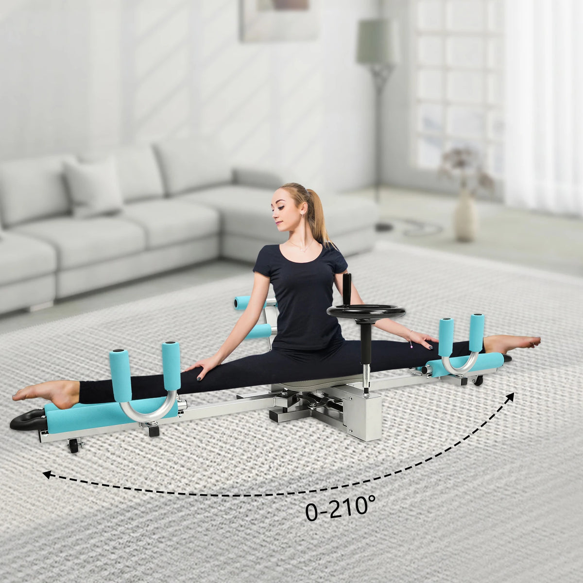 Leg Stretcher Split Machine 330.7lbs Heavy Duty Leg Stretcher Machine   0-210° Adjustable,  Flexibility Stretching Equipment for Ballet, Yoga, Dance, Martial Arts