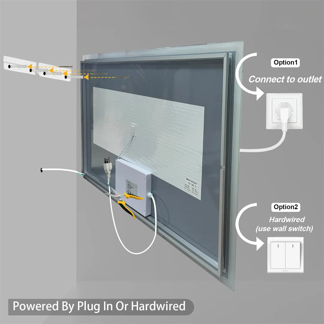 LUVODI LED Vanity Mirror With Defog And 3 Temperature Settings