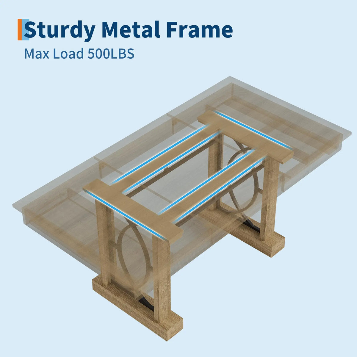 HobbyLane Rustic Wood Dining Table With Storage Drawers