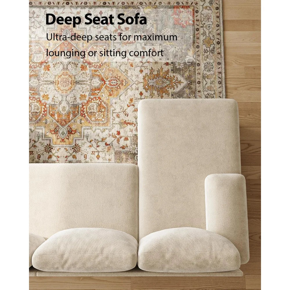 Modern U-Shaped Sectional With Double Chaise for Living Room
