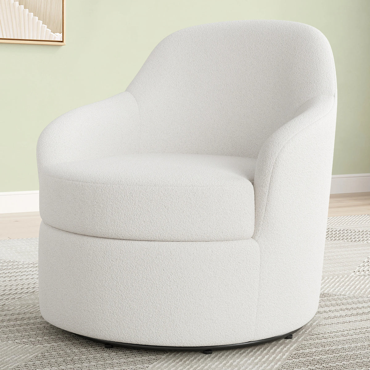 Someet Modern Round Swivel Barrel Chair Living Room