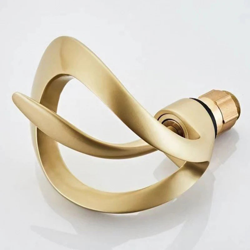 ALENARTWATER Solid Brass Waterfall Bathroom Basin Mixer Faucet