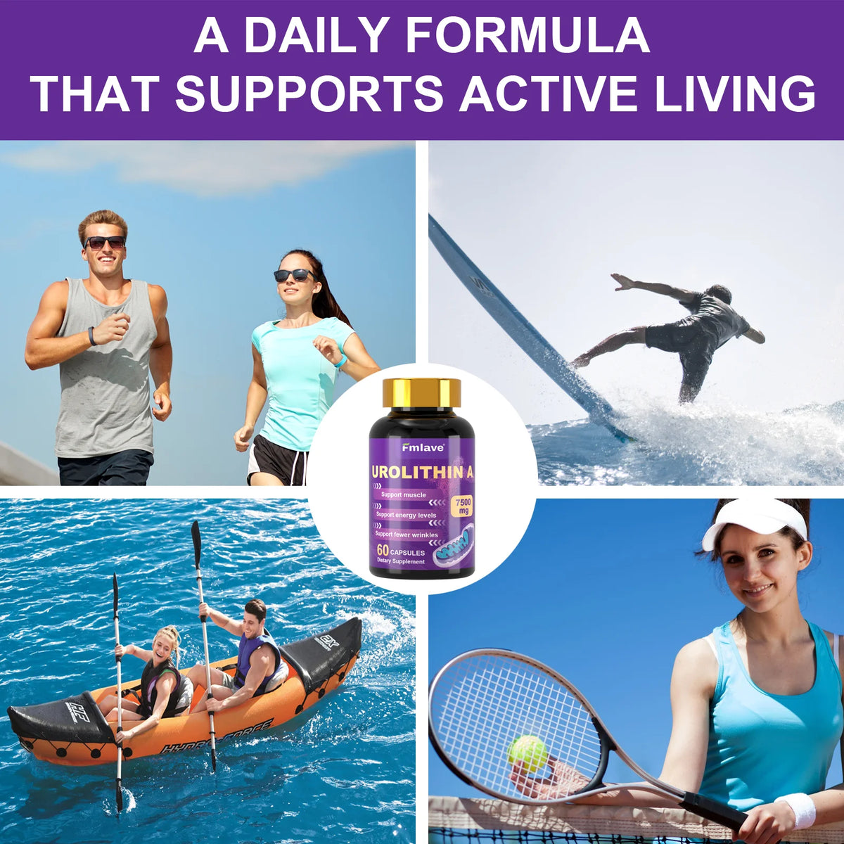 FMLAVE Urolithin A Supplement With Trans Resveratrol And Ubiquinol 12 In 1