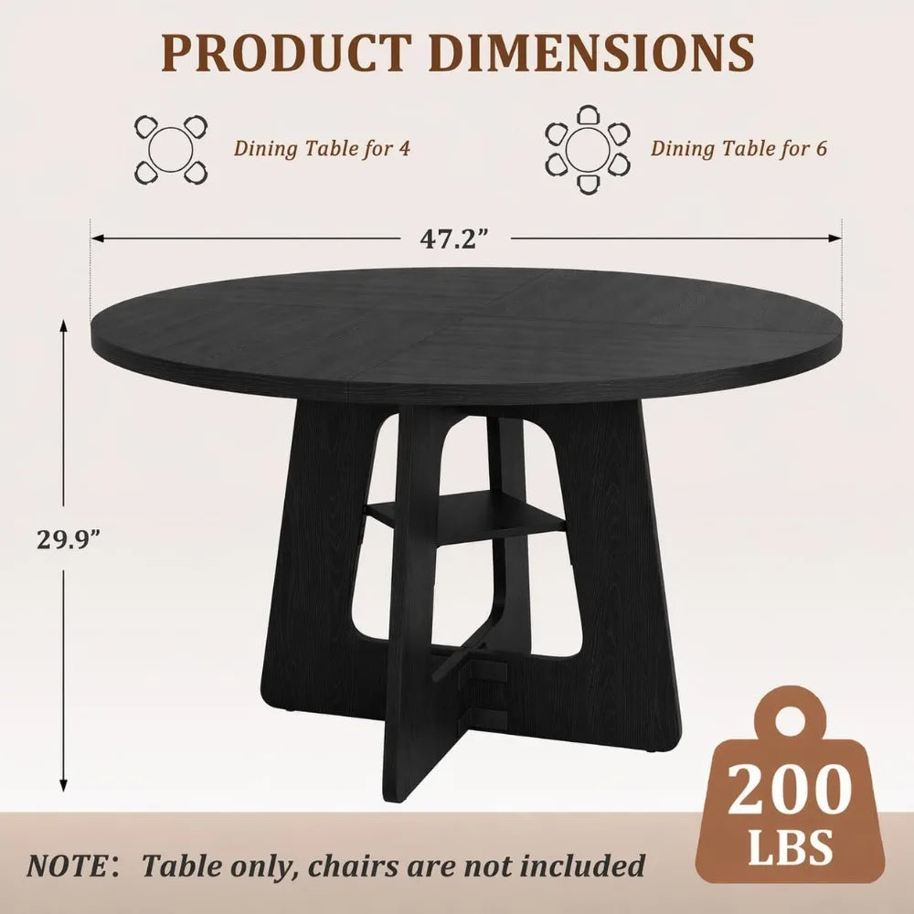 Modern Round Dining Table For Dining And Living Spaces