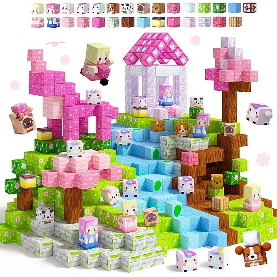 Magnetic Building Tiles Princess Castle Set STEM Educational Toys