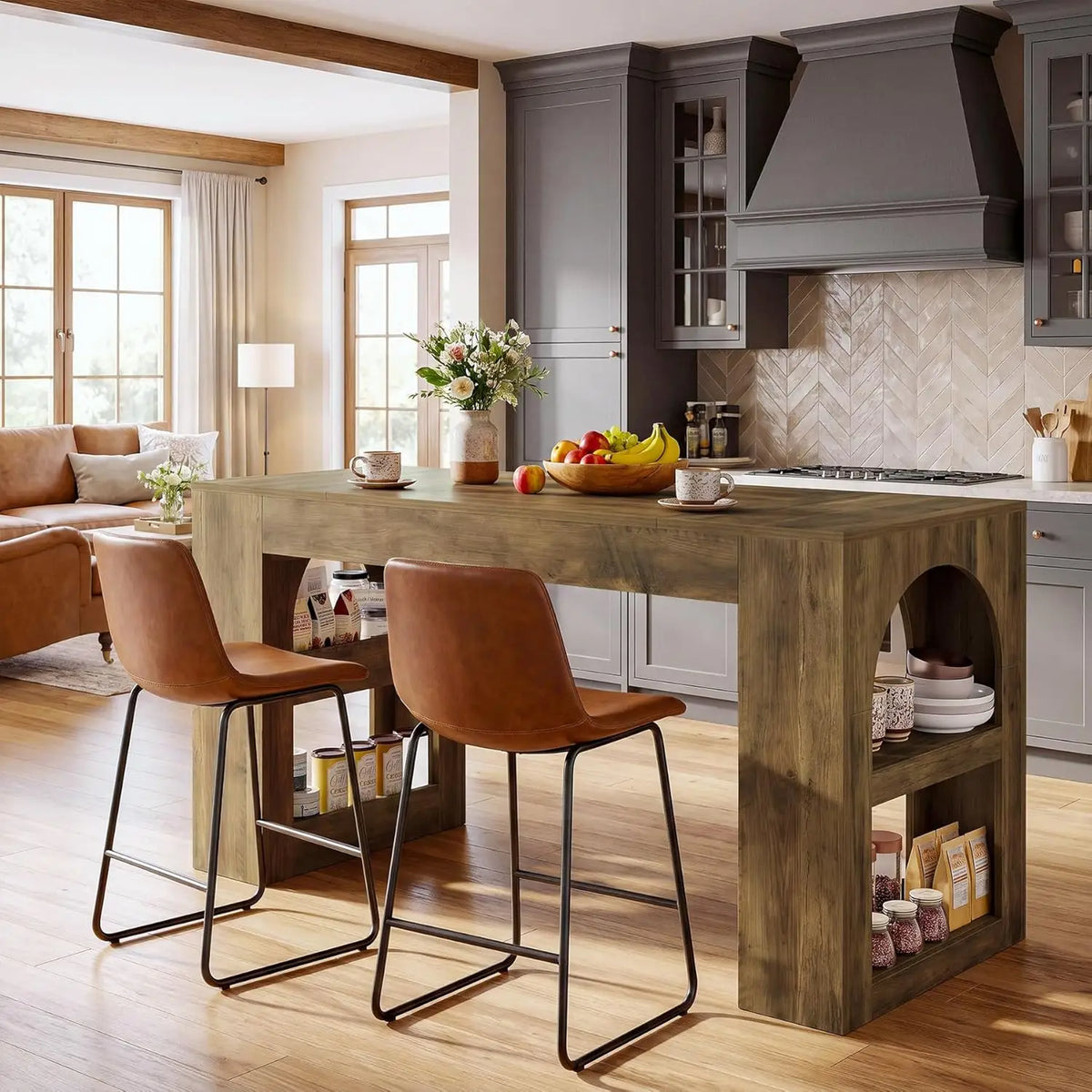 Kitchen Island With Storage Farmhouse Table For Living Rooms